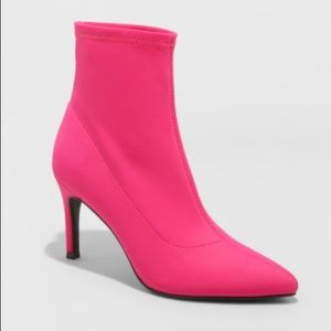 Pink Sock Booties Sz 7